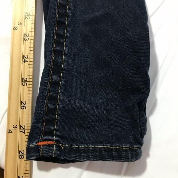 True Religion womens 28 Jennie curvy mid rise skinny dark wash jeans stretchy - Picture 7 of 12